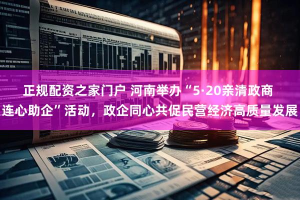 正规配资之家门户 河南举办“5·20亲清政商 连心助企”活动，政企同心共促民营经济高质量发展